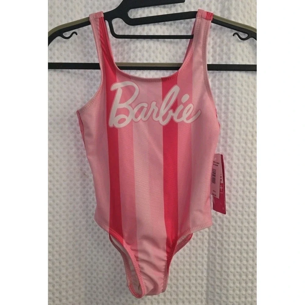 Barbie Girl's One Piece Swimsuit Bathing Suit Pink Size 4